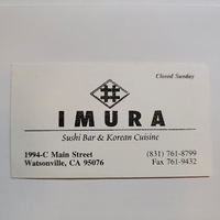 Local Business Imura Japanese Restaurant in Watsonville CA