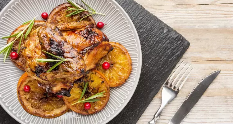 Oven-Baked Chicken with Zesty Orange Slices