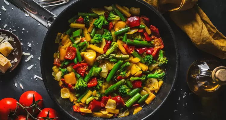 Delicious Fried Vegetables Glazed with Savory Sauce